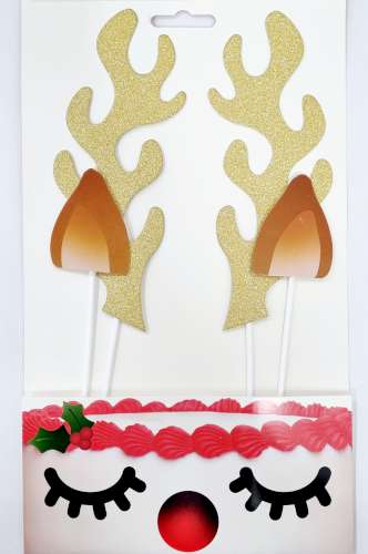 Christmas Reindeer Cake Topper Kit